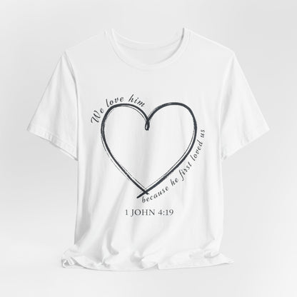 Heart T-shirt with scripture, Valentines Day or any Day