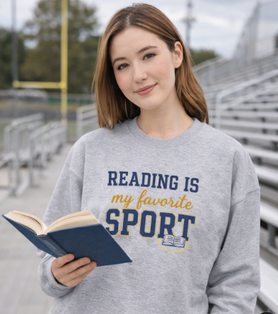 Reading Is My Favorite Sport Sweatshirt/ books, crewneck, cozy weather, reading, gifts for book lovers