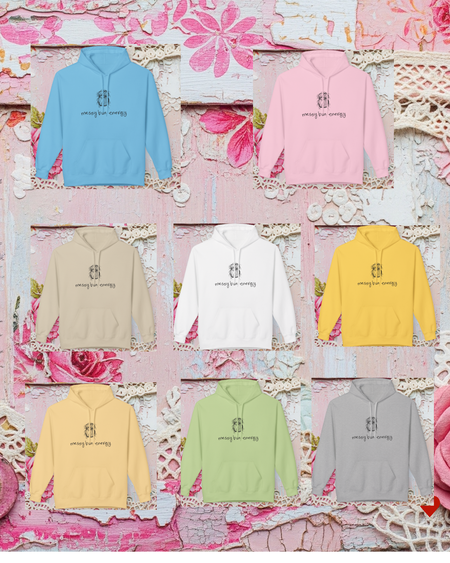 Messy Bun Energy Hoodie | Funny Messy Bun Sweatshirt Style