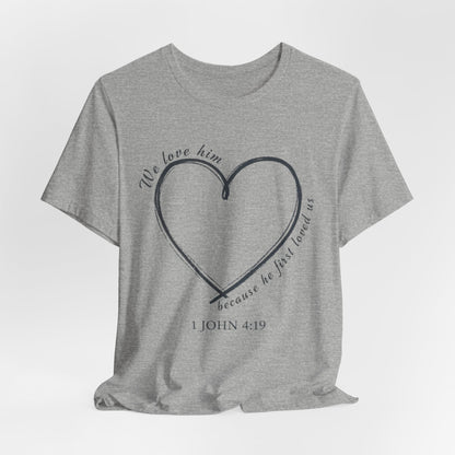 Heart T-shirt with scripture, Valentines Day or any Day
