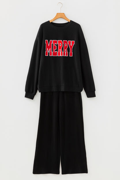 Evergreen JOLLY Corded Long Sleeve Top and Pockets Pants Set